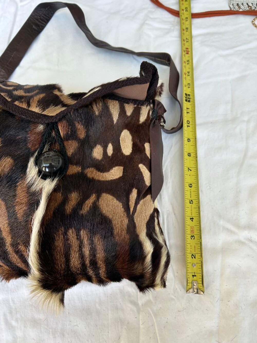 Rafael Sanchez Vintage Tiger Print Hair-0n-hide Shoulder Bag - Picture 10 of 11